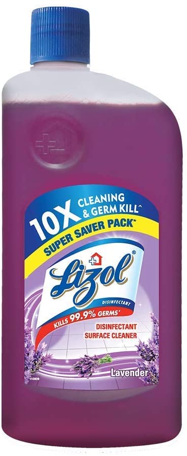 Lizol Disinfectant Surface & Floor Cleaner Liquid, Lavender - 500 Ml | Kills 99.9% Germs