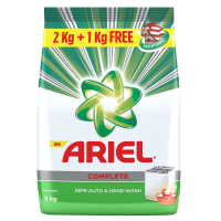 Ariel Complete Detergent Washing Powder - 2 Kg With Free Detergent Powder - 1 Kg