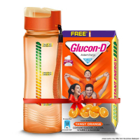 Glucon-d Instant Energy Health Drink Tangy Orange - 1kg Refill With Free Bottle
