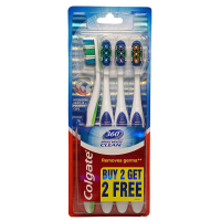 Colgate 360 Whole Mouth Clean Toothbrush - 4 Pcs (buy 2 Get 2 Free)