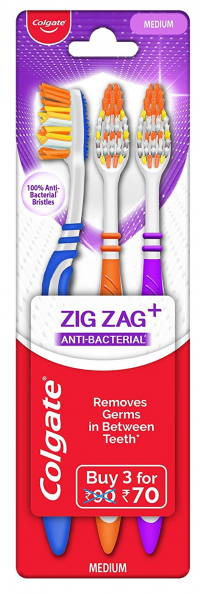 Colgate Zigzag Toothbrush - Medium (buy 2 Get 1)