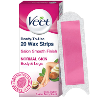 Veet Full Body Waxing Strips Kit For Normal Skin, 20 Strips