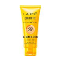 Lakme Sun Expert Spf 30 Pa++ Ultra Matte Lotion Sunscreen, Lightweight, Non Sticky, Non Greasy, Blocks Upto 97% Harmful Sunrays, 100 Ml