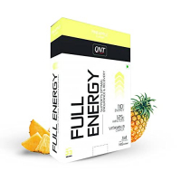 Qnt Full Energy, Optimal Endurance & Recovery, 1kg, Pineapple, 33 Servings (110 Kcal Energy, 125mg Amino Acids, Vitamin B Complex)