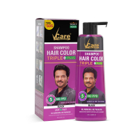 Vcare Shampoo Hair Color Triple Plus, Black, 180 Ml