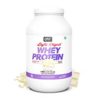 Qnt Light Digest Whey Protein Powder | Low Sugar & High Fiber | 908g |belgian Chocolate | 45 Servings (74% Protein, 3.7g Bcaa, Low Sugar)